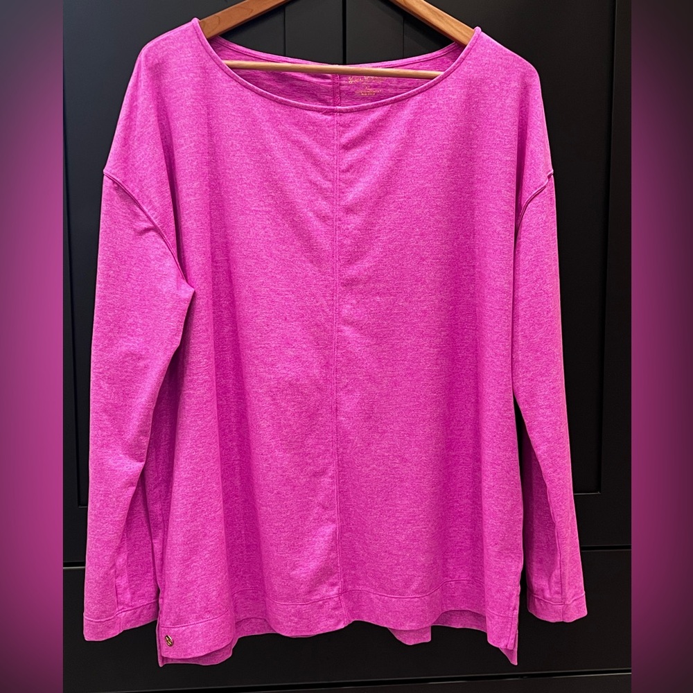Lily Pulitzer Pink Boat Neck Top / Size XL